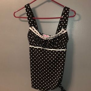 Polka Dotted Knotted Tank
